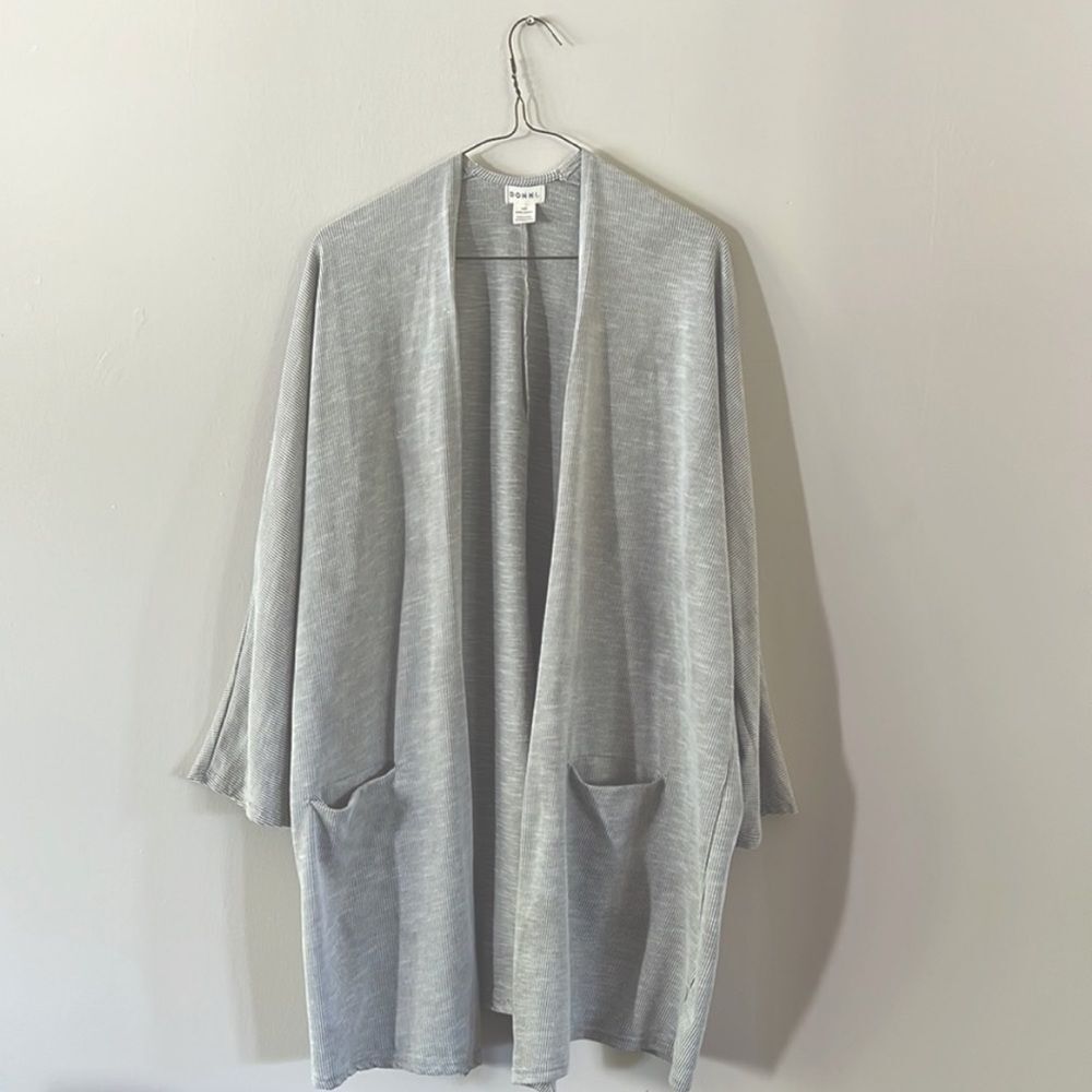 DONNI. Ribbed Sweater Coat One Size - Picture 2 of 5